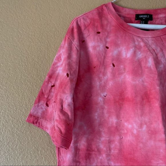 Forever 21 Tie-Dye Distressed Men's T-Shirt - Size Medium - Picture 5 of 6